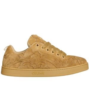 Celine Huntington Low Lace-Up Trainer - Brown