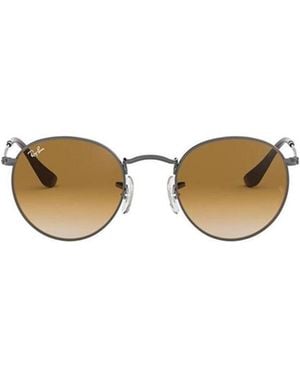 Ray-Ban Round Flat Lenses Sunglasses - Metallic