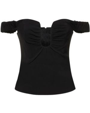 Roland Mouret Off-Shoulder Top - Black