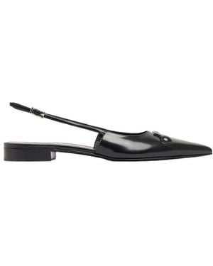 Marni 10Mm Leather Slingback Flats - Multicolour