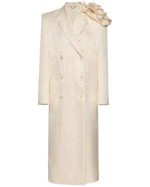 Magda Butrym Double-Breasted Coat - Natural
