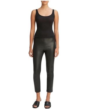 Vince Leather Leggings - Black