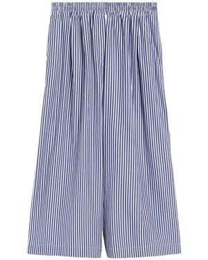 Weekend by Maxmara Stripe Wide-Leg Pants - Blue