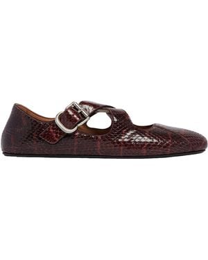 Alaïa Round-Toe Flats - Brown