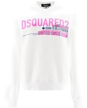 DSquared² Logo Print Crewneck Sweatshirt - Pink