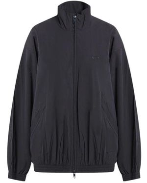 Balenciaga Turtleneck Elastic-Cuff Jacket - Blue