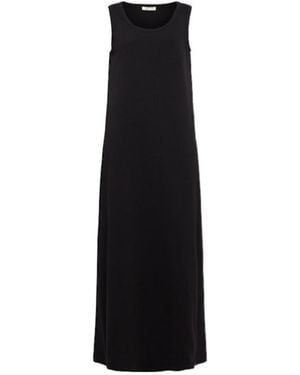 The Row Heavy Cotton Long Dress - Black