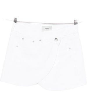 Coperni Studded Overlap Mini Skirt - White