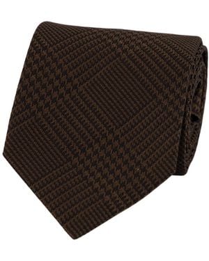 Tom Ford Houndstooth Silk Tie - Black