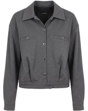 Pinko Single-Breasted Casual Jacket - Gray