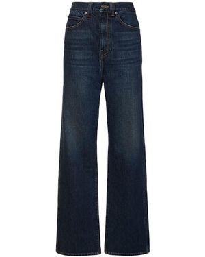 KHAITE Bonnie High Rise Straight Jeans - Blue