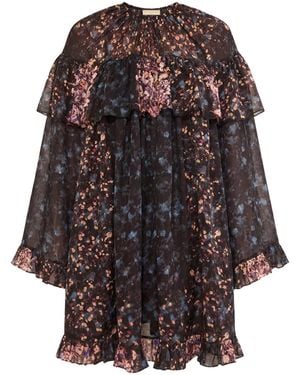Ulla Johnson Elise Floral-Jacquard Ruffled Blouse - Multicolour