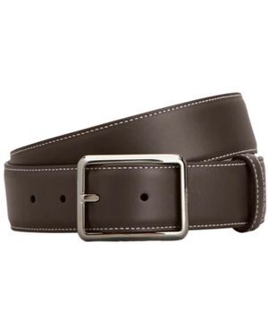 Tod's Classic Logo Engraved Buckle Belt - Brown