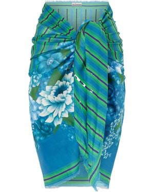 ALÉMAIS Bikini Skirt Bottom - Blue