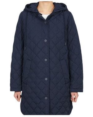 Weekend by Maxmara Buttoned Drawstring Coat - Blue