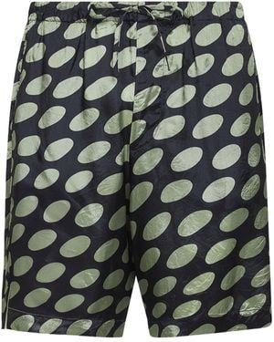 Dries Van Noten Patterned Drawstring Shorts - Green