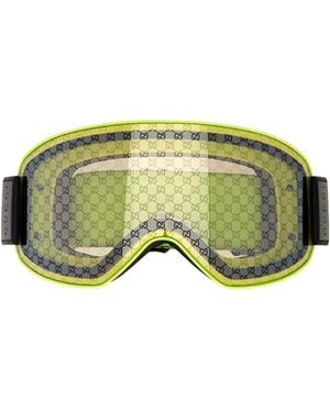 Gucci Geometric Goggles - Green