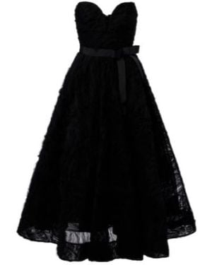 Rebecca Vallance Willow Embroidered Tulle Midi Dress - Black