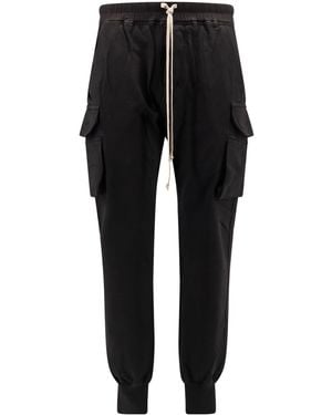 Rick Owens Mastodon Drawstring Tapered Trousers - Black