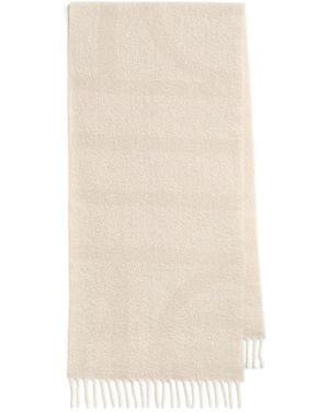 TOTEME Totême Monogram Jacquard Fringed Scarf - White