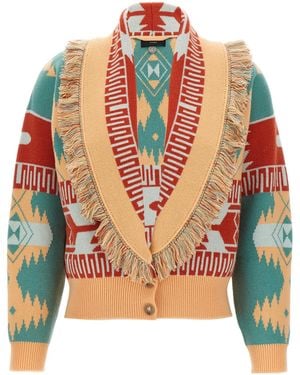 Alanui Icon Jacquard Cardigan - Orange