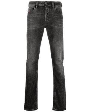 DIESEL Sleenker Distressed Stretch Jeans - Grey