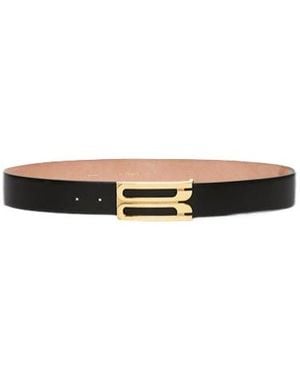 Victoria Beckham Jumbo Frame Leather Belt - White