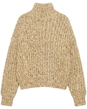 Ulla Johnson Turtleneck Knit Pullover - Natural