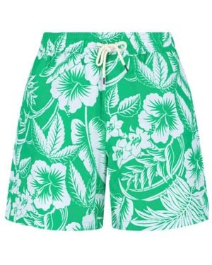 Polo Ralph Lauren Floral-Patterned Drawstring Swim Shorts - Green