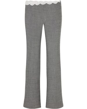Magda Butrym Wool Flared Casual Trousers - Grey