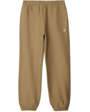 Burberry Cotton Track Trousers - Natural