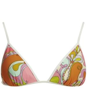 PUCCI Pucci Orchidee Triangle Bikini Top - Natural