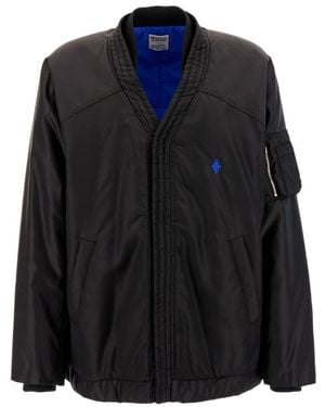 Marcelo Burlon County Of Milan Logo Embroidered Jacket - Black