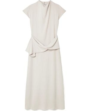 TOVE Clem Draped Crepe Maxi Dress - White