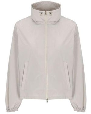 Herno Drawstring Zip-Up Jacket - White