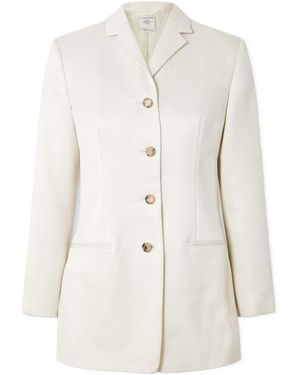 Calvin Klein Adrian Wool And Silk-Blend Blazer - White