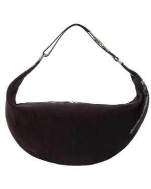 Lemaire Quiver Clip Large Suede Shoulder Bag - Black