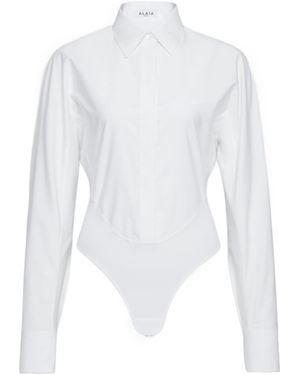 Alaïa Long-Sleeved Jumpsuit - White