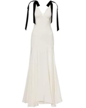 Rodarte Silk Crepe Maxi Dress - White