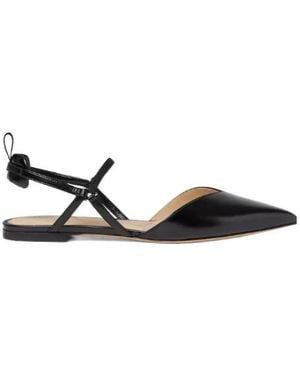 Fendi Very Colibrì Leather Low-Heeled Slingbacks - Black