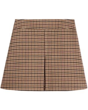 Celine Trapeze Mini Skirt - Brown