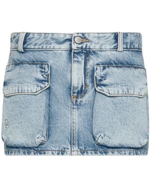 ICON DENIM Gio Cargo Denim Mini Skirt - Blue