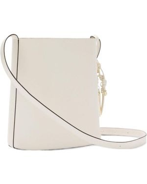 Furla Roxie S Logo Detail Bucket Bag - White