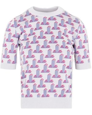 Lanvin Pattern Knitted T-Shirt - Pink