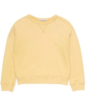 Acne Studios Back-Logo Crew-Neck Sweatshirt - Natural