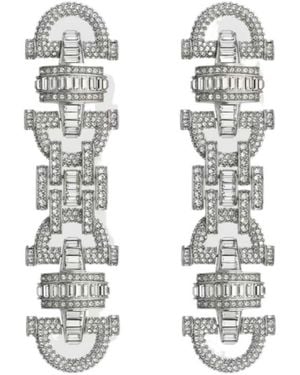 Gucci Staffa Crystal Earrings - White