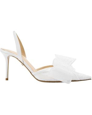 Mach & Mach Solid Color Slingbacks - White