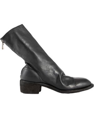 Guidi Round-Head Short Boots - Black