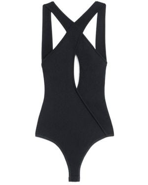 Celine Steel Ring Tight-Fitting Jumpsuit - Blue