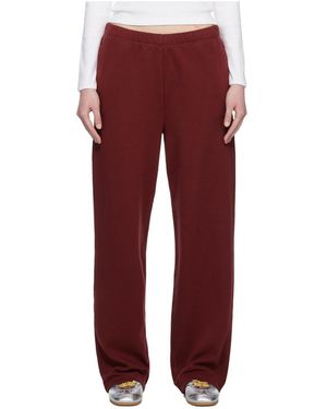 Skims Classic Fleece Straight-Leg Joggers - Red